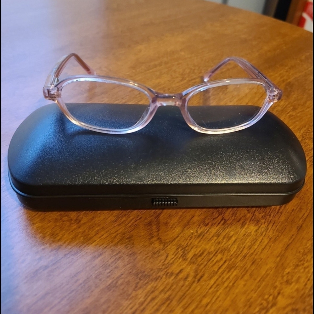 Girls light pink eye glasses/ frames